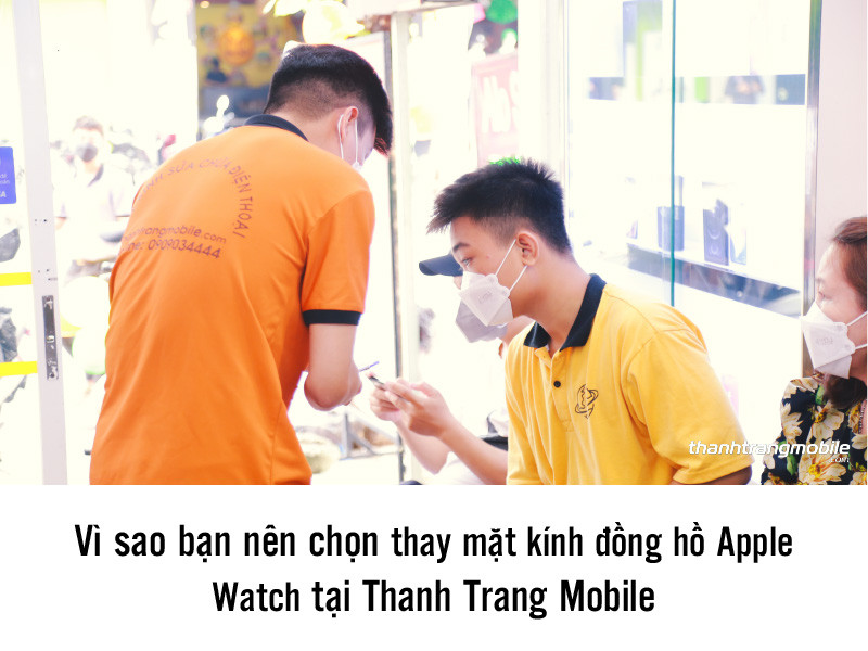 Cam kết ép kính đồng hồ Apple Watch chất lượng
