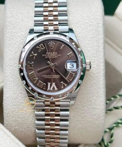 Đồng hồ nữ Rolex Datejust 278341RBR size 31mm demi vàng hồng
