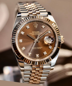 Đồng hồ nam Rolex Datejust 126331 size 41mm mặt nâu cọc số kim cương
