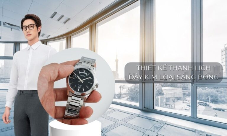 Đồng hồ nam Casio MTP-1370D-1A1VDF với thiết kế thanh lịch và dây kim loại sáng bóng