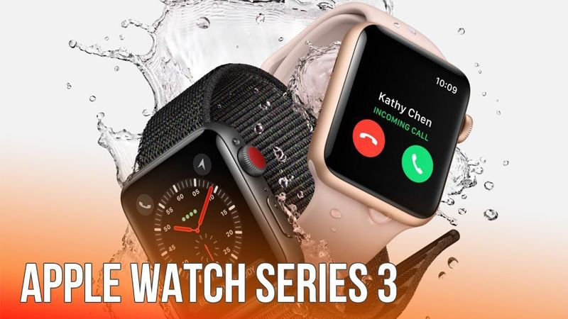 Apple Watch đang sạc, thể hiện khả năng sạc nam châm tiện lợi, một điểm cần biết khi mua đồng hồ Apple Watch Series 3