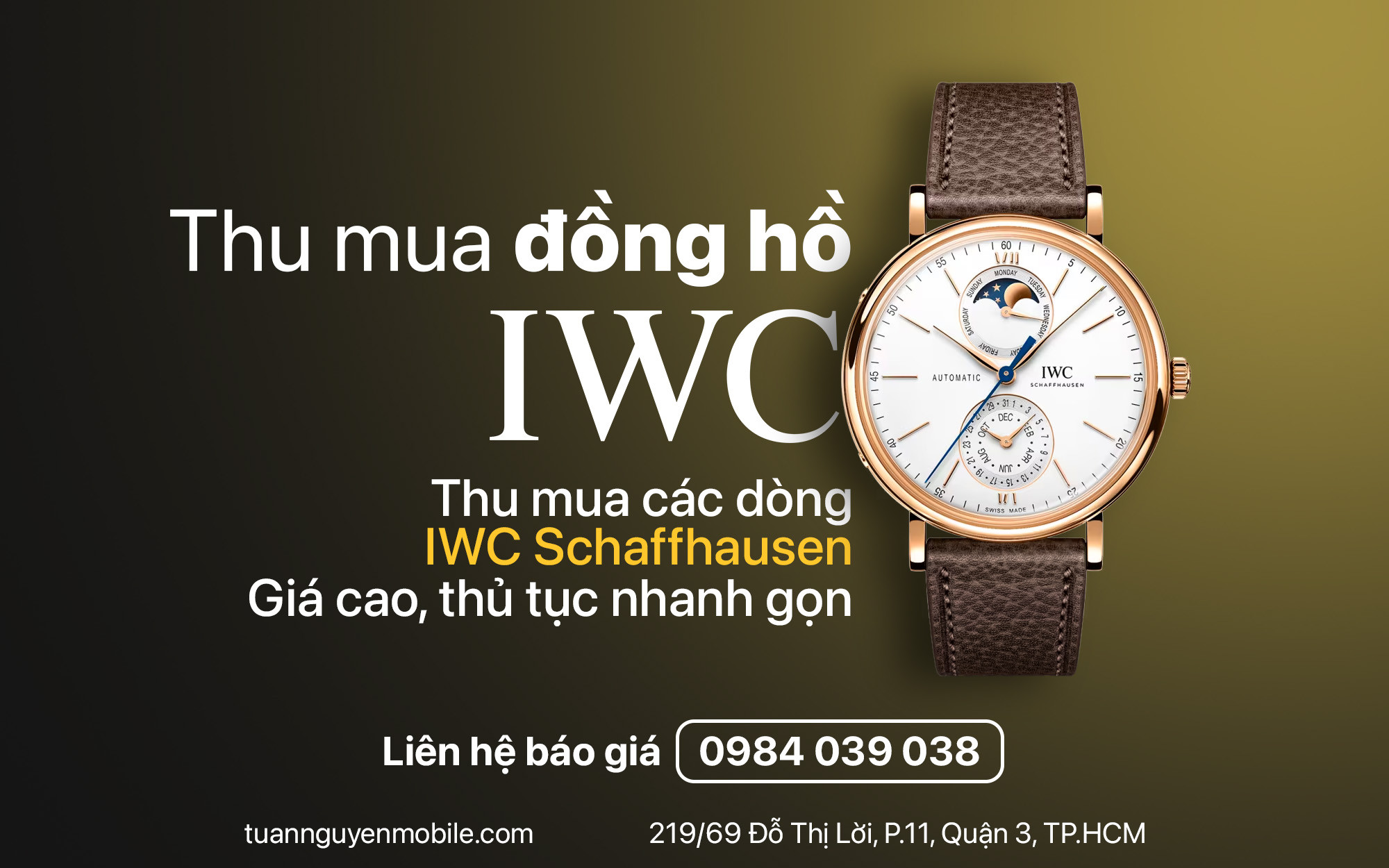 Đồng hồ IWC cũ chính hãng được thu mua