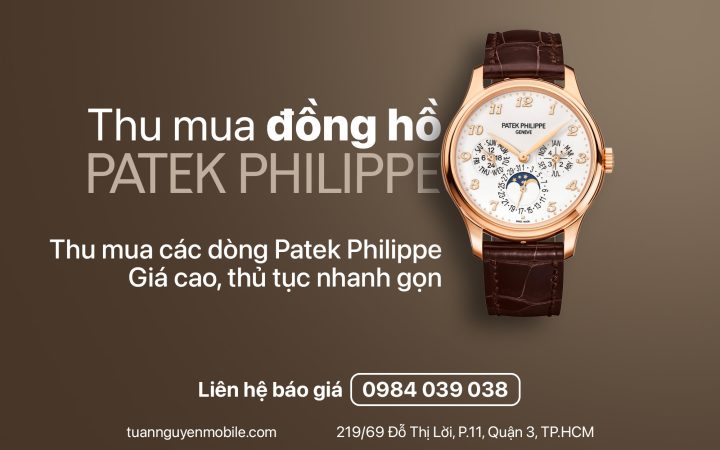 Hình ảnh minh họa một chiếc đồng hồ Patek Philippe, biểu tượng của sự sang trọng và là mục tiêu của những người muốn mua đồng hồ Patek Philippe chính hãng.