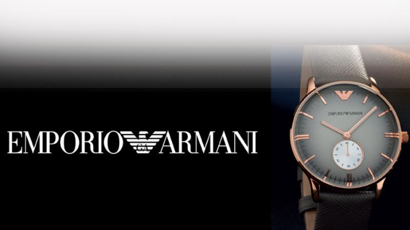 Thương hiệu đồng hồ Emporio Armani nổi tiếng với logo và sản phẩm
