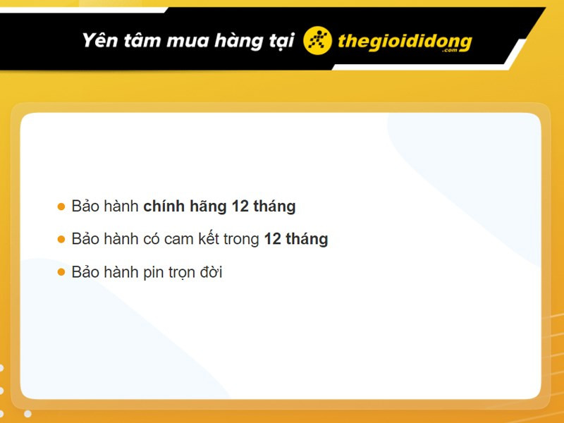 Chính sách bảo hành đồng hồ tại Thế Giới Di Động