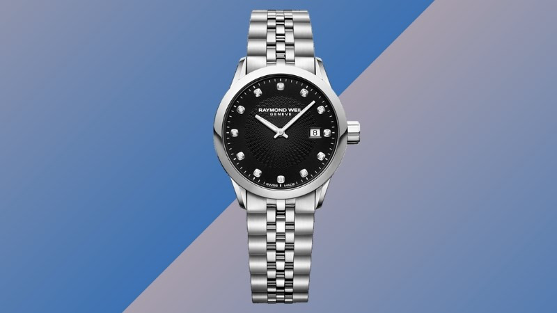 Raymond Weil Freelancer Ladies Watch với viền kim cương lấp lánh