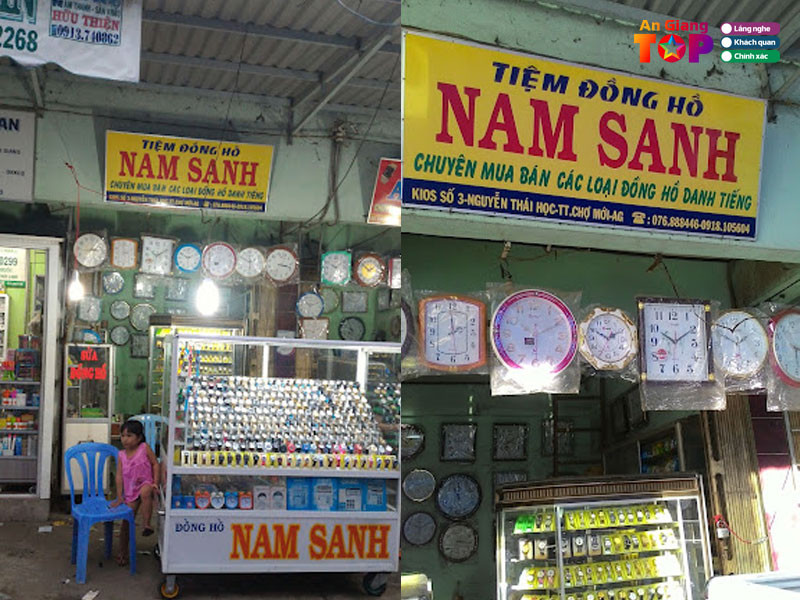 Đồng hồ treo tường và đeo tay tại Tiệm Đồng hồ Nam Sanh, lựa chọn cửa hàng đồng hồ gần đây.