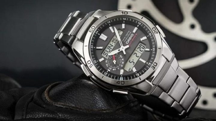 Giao diện đồng hồ hiển thị tính năng Multiband 6 của Casio Wave Ceptor
