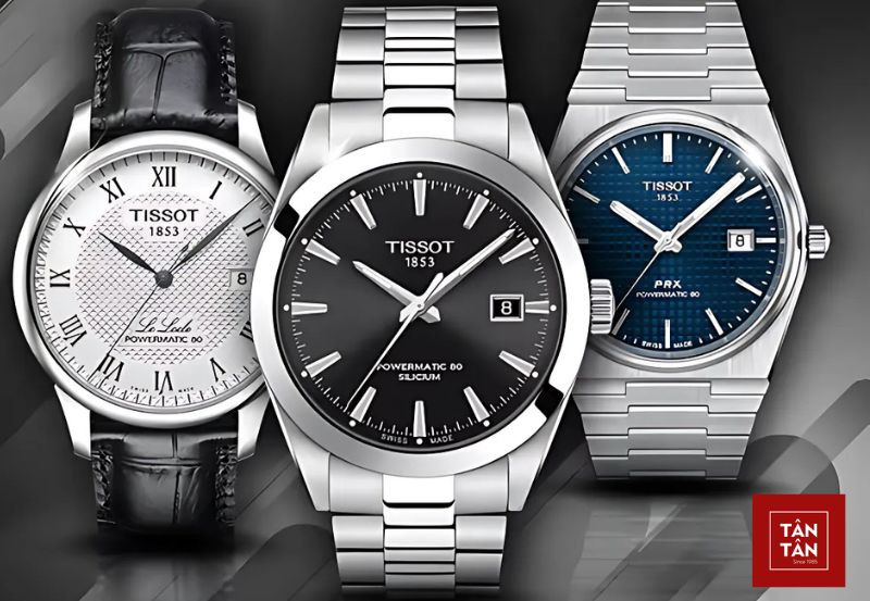 Dây đeo da cá sấu cao cấp của đồng hồ Tissot 1853 Powermatic 80