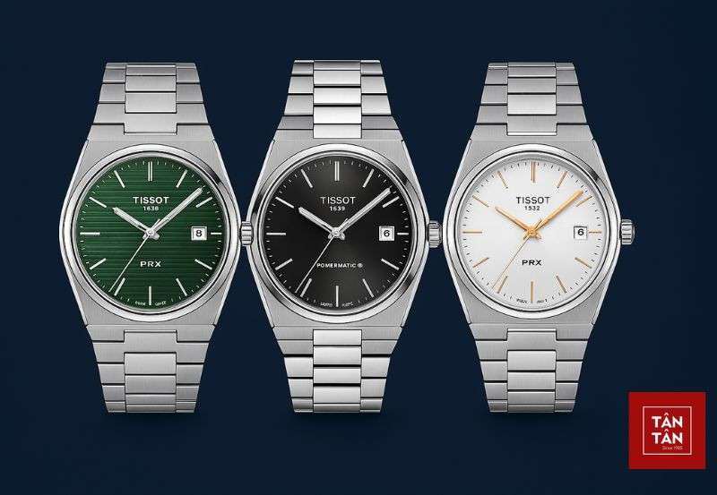 Mặt số đồng hồ Tissot 1853 Powermatic 80 thể hiện tên bộ máy