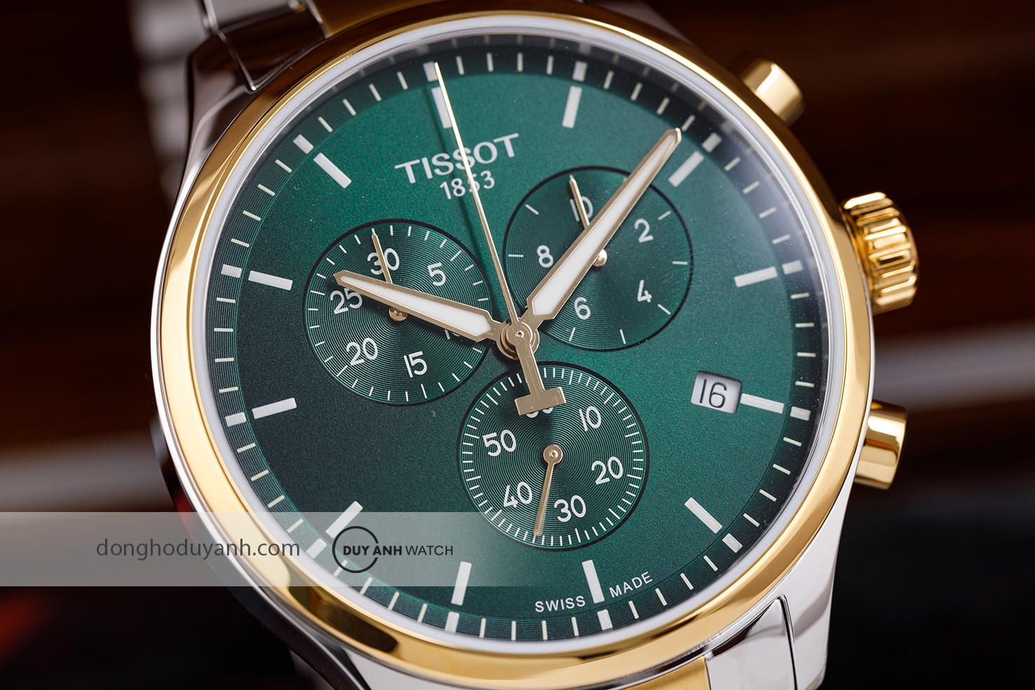 Đồng hồ Tissot 6 kim 3 nút mặt xanh lá, các lưu ý quan trọng khi chỉnh và bảo dưỡng đồng hồ Tissot Chronograph.