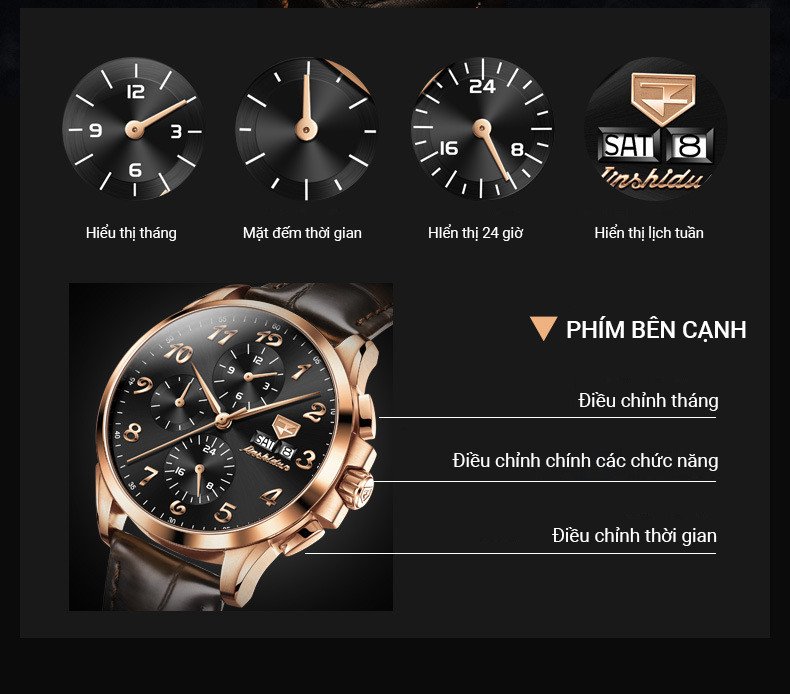 Bộ sưu tập đồng hồ cơ automatic dây da cao cấp