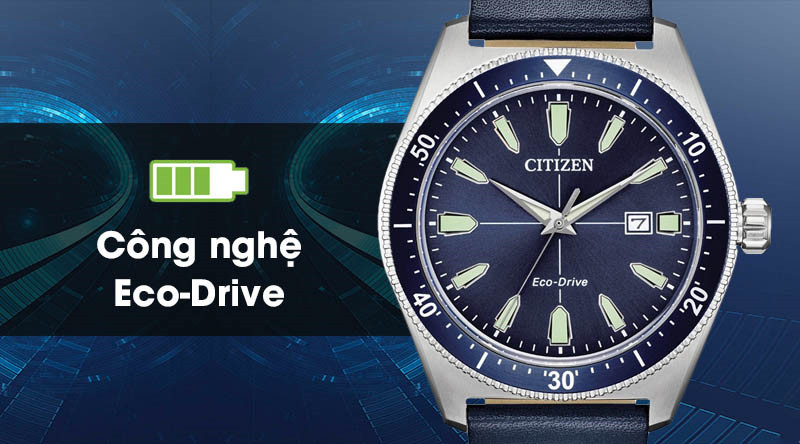Mẫu đồng hồ Citizen nam dây da AW1591-01L được trang bị công nghệ Eco Drive độc quyền