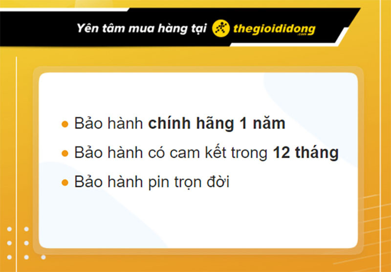Chính sách bảo hành đồng hồ tại Thế Giới Di Động