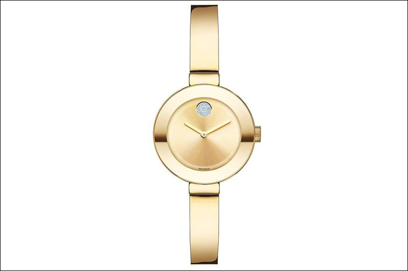 Đồng hồ Movado nữ 25mm màu vàng kim tối giản, một lựa chọn đồng hồ nữ tốt giá rẻ, thanh lịch cho mọi sự kiện.