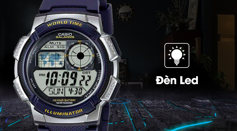 Đồng hồ Casio AE-1000W-2AVDF mạnh mẽ, phong cách cho nam giới và tính năng chống nước