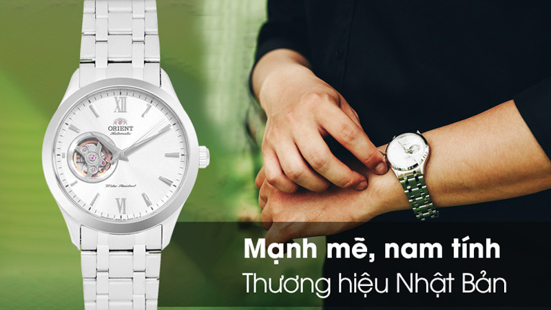 Đồng hồ Orient 38.3 mm Nam FAG03001W0 với kiểu dáng sang trọng, tinh tế và dây kim loại chắc chắn