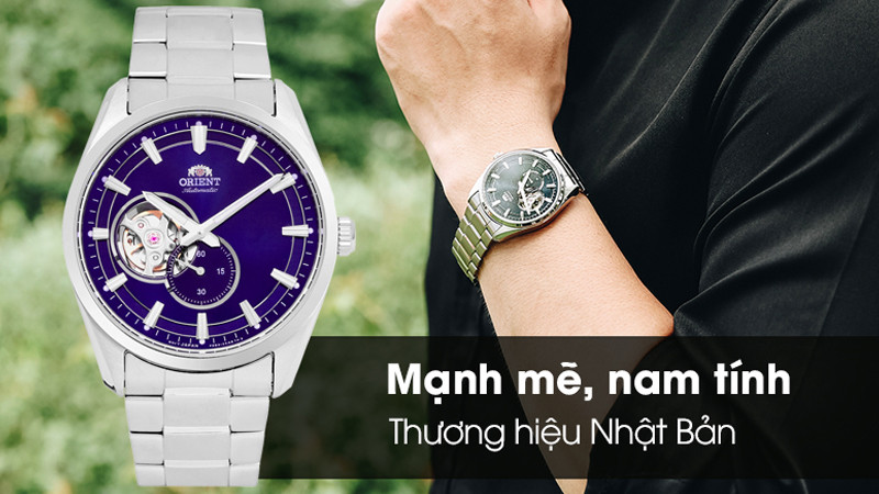 Đồng hồ Orient 40.5 mm Nam RA-AR0003L10B với thiết kế thanh lịch, trẻ trung và dây kim loại bền đẹp