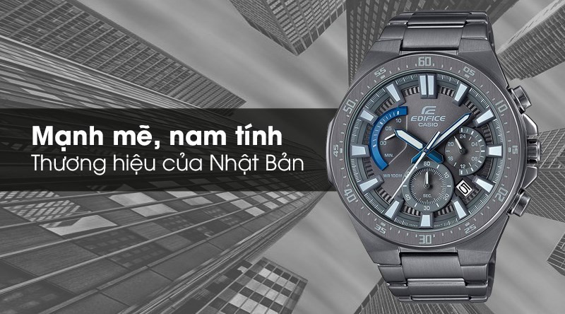 Đồng hồ Edifice Casio EFR-563GY-1AVUDF có hệ số chống nước 10 ATM, giúp bạn đi mưa và bơi thoải mái, là lựa chọn đồng hồ quân đội giá rẻ bền bỉ