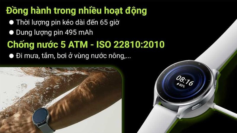 Người dùng tập luyện thể thao với đồng hồ thông minh Xiaomi Watch 2