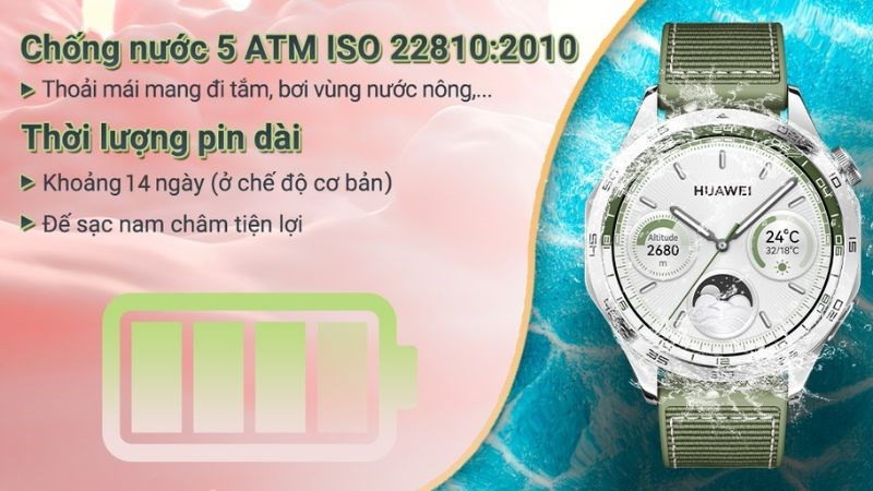 Người dùng lặn với đồng hồ thông minh Huawei Watch GT 4