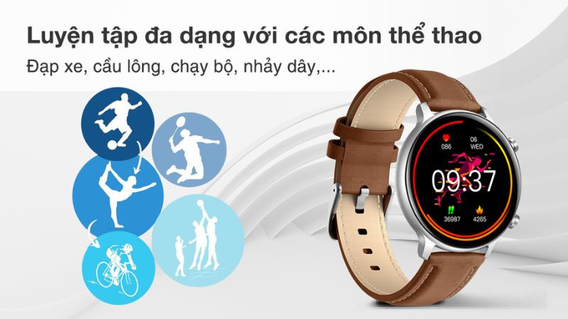 Chế độ luyện tập thể thao đa dạng trên đồng hồ thông minh rẻ nhất BeFit Sporty 2.
