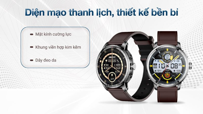 Khung viền hợp kim kẽm thời thượng của đồng hồ thông minh BeFit Sporty 3.