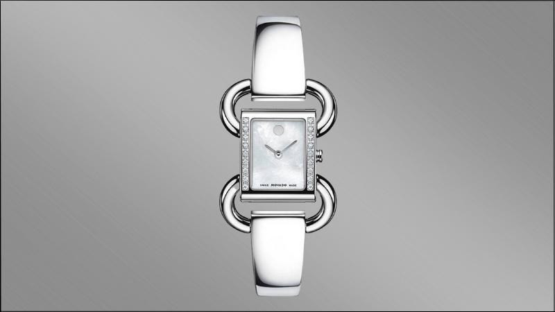 Đồng hồ mặt vuông Thụy Sĩ Movado nữ 0606473 làm từ vật liệu cao cấp, bền chắc
