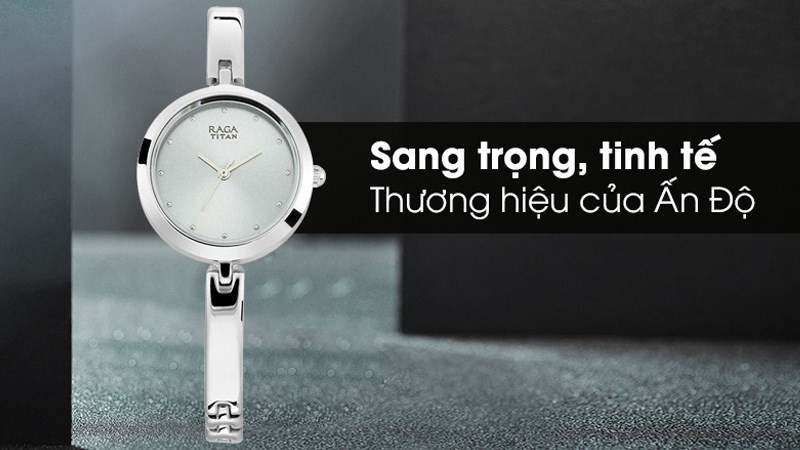Đồng hồ Titan 30mm nữ 2606SM04 dây đeo hợp kim chống oxy hóa