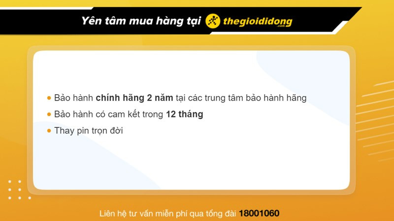 Chính sách bảo hành đồng hồ tại Thế Giới Di Động đảm bảo quyền lợi khách hàng