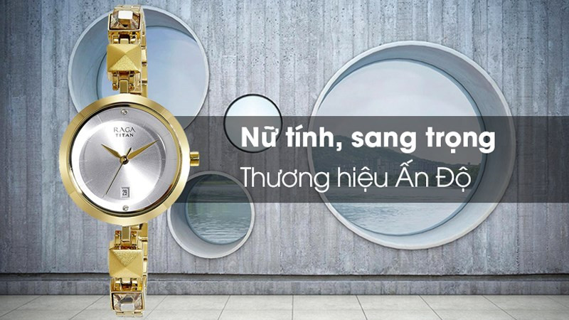 Đồng hồ Titan 28mm nữ 2606YM01 bền bỉ