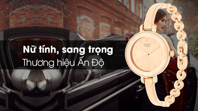 Đồng hồ Titan 34mm nữ 2575WM01 kiểu dáng tinh tế
