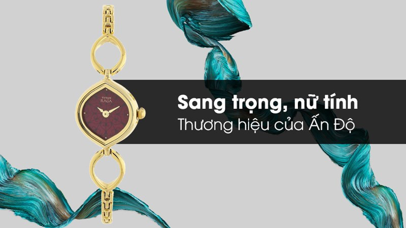 Đồng hồ Titan 28mm nữ 2497YM02 với dây đeo chống oxy hóa