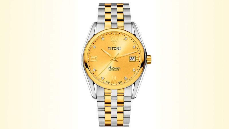 Đồng hồ nữ mặt nhỏ dây kim loại Titoni 23909 SY-064 kính Sapphire