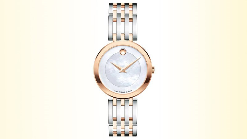 Đồng hồ nữ mặt nhỏ dây kim loại Movado 0607114 kính Sapphire