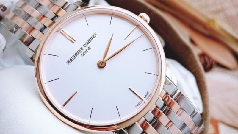 Đồng hồ FREDERIQUE CONSTANT Slimline 39mm Nam FC-200V5S32B mặt tròn siêu mỏng, bộ máy được chế tác tỉ mỉ