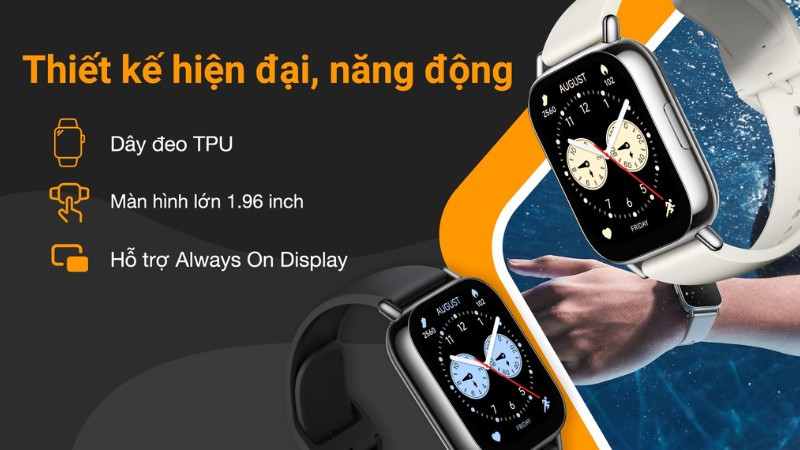 Màn hình AMOLED lớn 1.96 inch của đồng hồ thông minh Xiaomi Redmi Watch