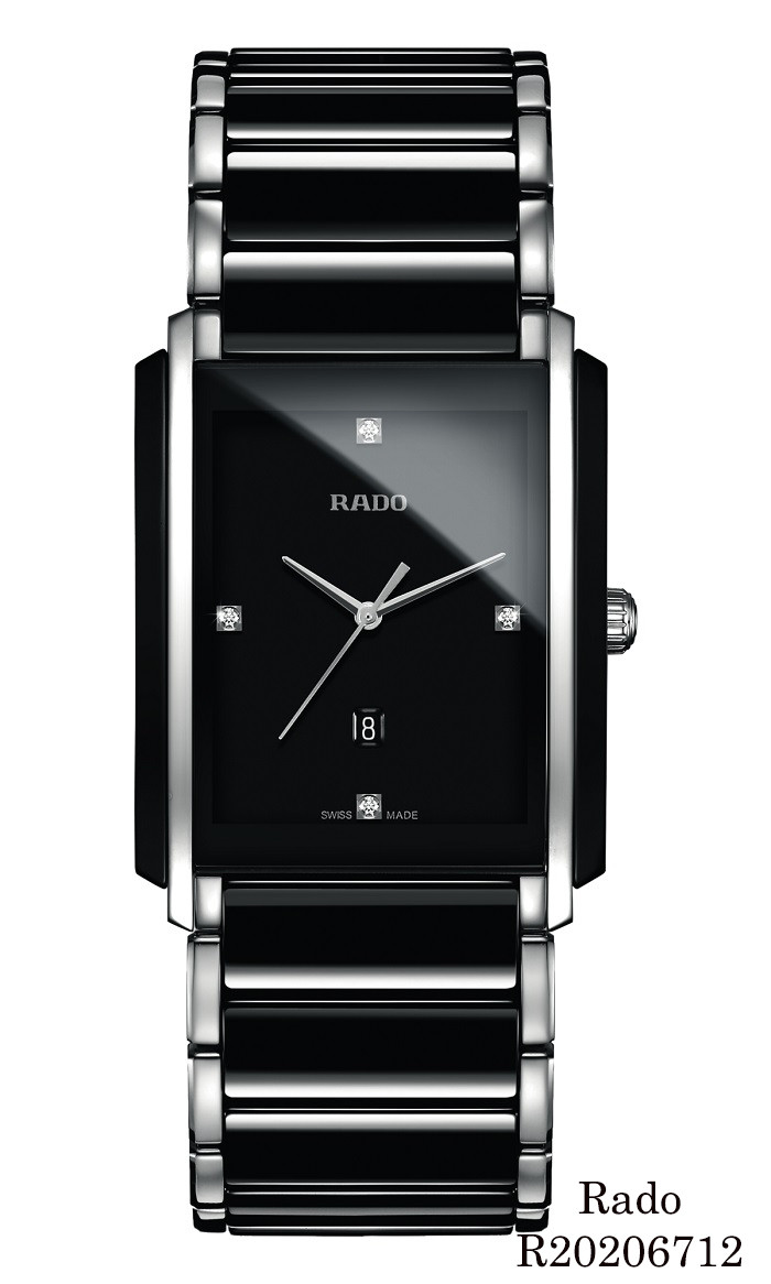 Đồng hồ Rado nam mặt vuông R20206712 Integral Diamonds, thiết kế đơn giản nhưng mạnh mẽ với tông đen cá tính