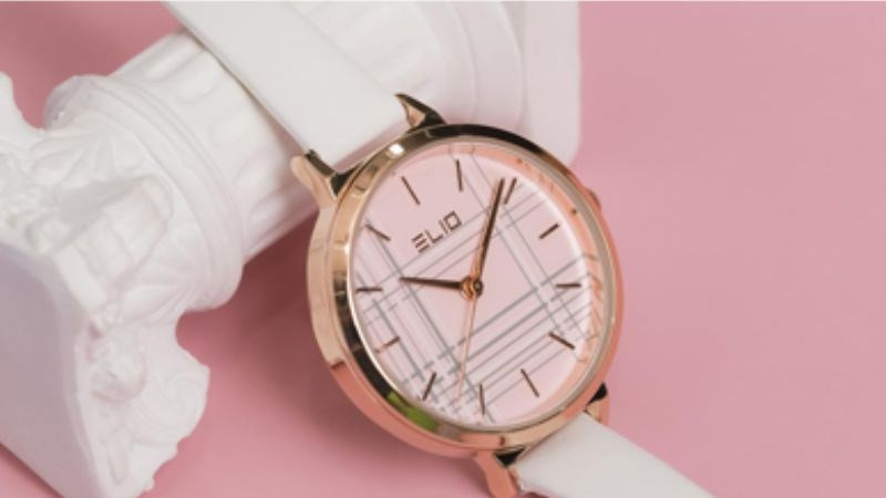 Đồng hồ 2 kim không số nữ Elio Nắng Xuân EL034-01 thiết kế thanh lịch và nữ tính