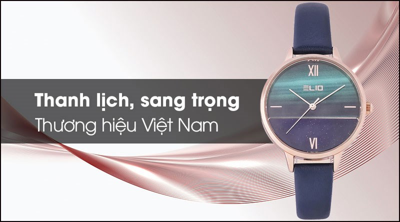 Đồng hồ ELIO Nắng Xuân nữ tính với mặt xanh ngọc bích lấp lánh, thiết kế sang trọng