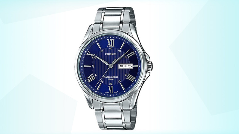 Đồng hồ Casio MTP-1384D-2AVDF dây kim loại với thiết kế cổ điển pha hiện đại