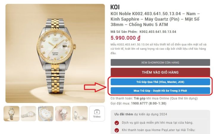 Mua Đồng Hồ Nam Trả Góp: Sở Hữu Cỗ Máy Thời Gian Đẳng Cấp Thật Dễ Dàng