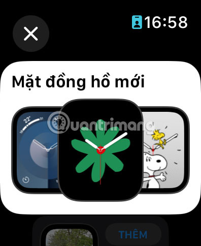 Thêm giao diện mặt đồng hồ mới trên Apple Watch qua nút "+" 