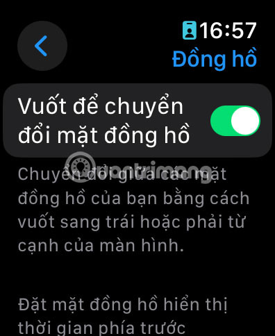 Mở cài đặt Đồng hồ trong watchOS để quản lý giao diện