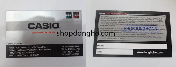Thẻ Bảo Hành Đồng Hồ Casio: Hướng Dẫn Chi Tiết Từ A Đến Z