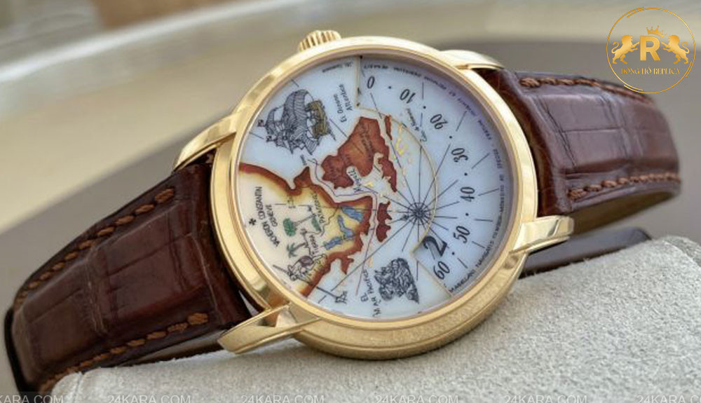 Đồng hồ Vacheron Constantin Geneve 750 Tribute to Great Explorers bản giới hạn với họa tiết bản đồ