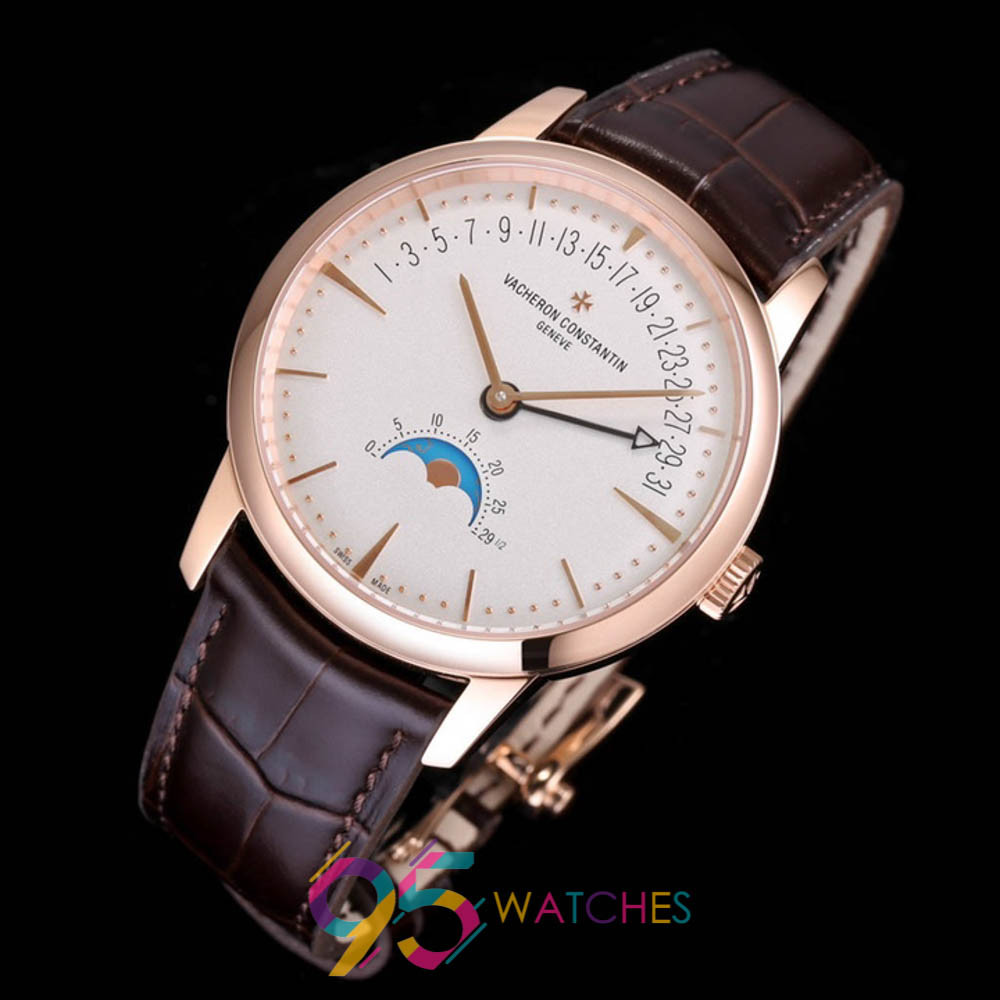 Mặt kính sapphire và vỏ thép mạ vàng của đồng hồ Vacheron Constantin Geneve fake