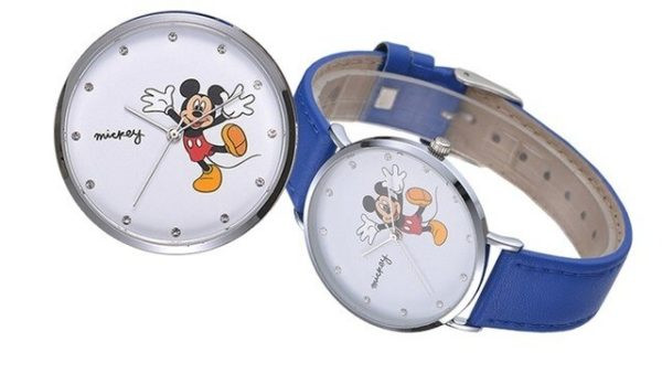 Đồng hồ đeo tay nữ thời trang Rhinestone hình chuột Mickey dễ thương