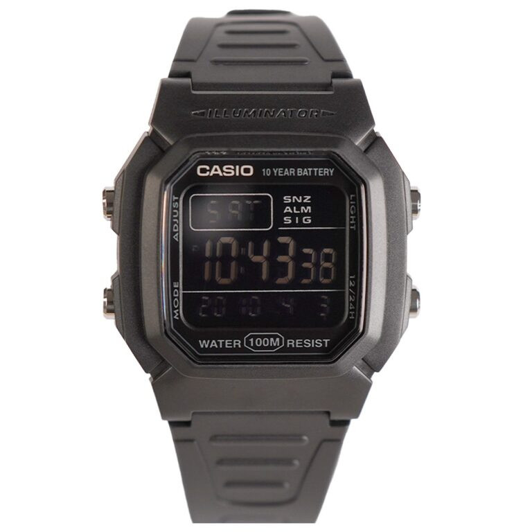 Đồng hồ Casio W-800H-1BVDF dây đeo nhựa bền bỉ cho bé trai