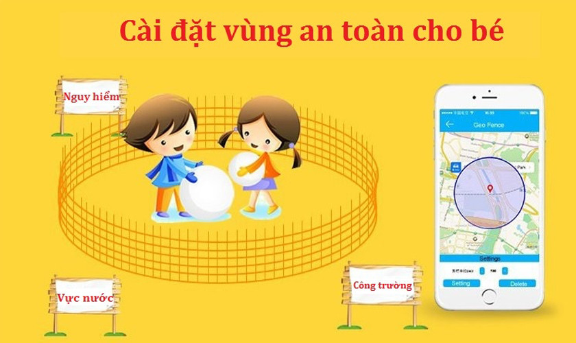 Cha mẹ thiết lập vùng an toàn và tính năng SOS trên Wonlex GW400X